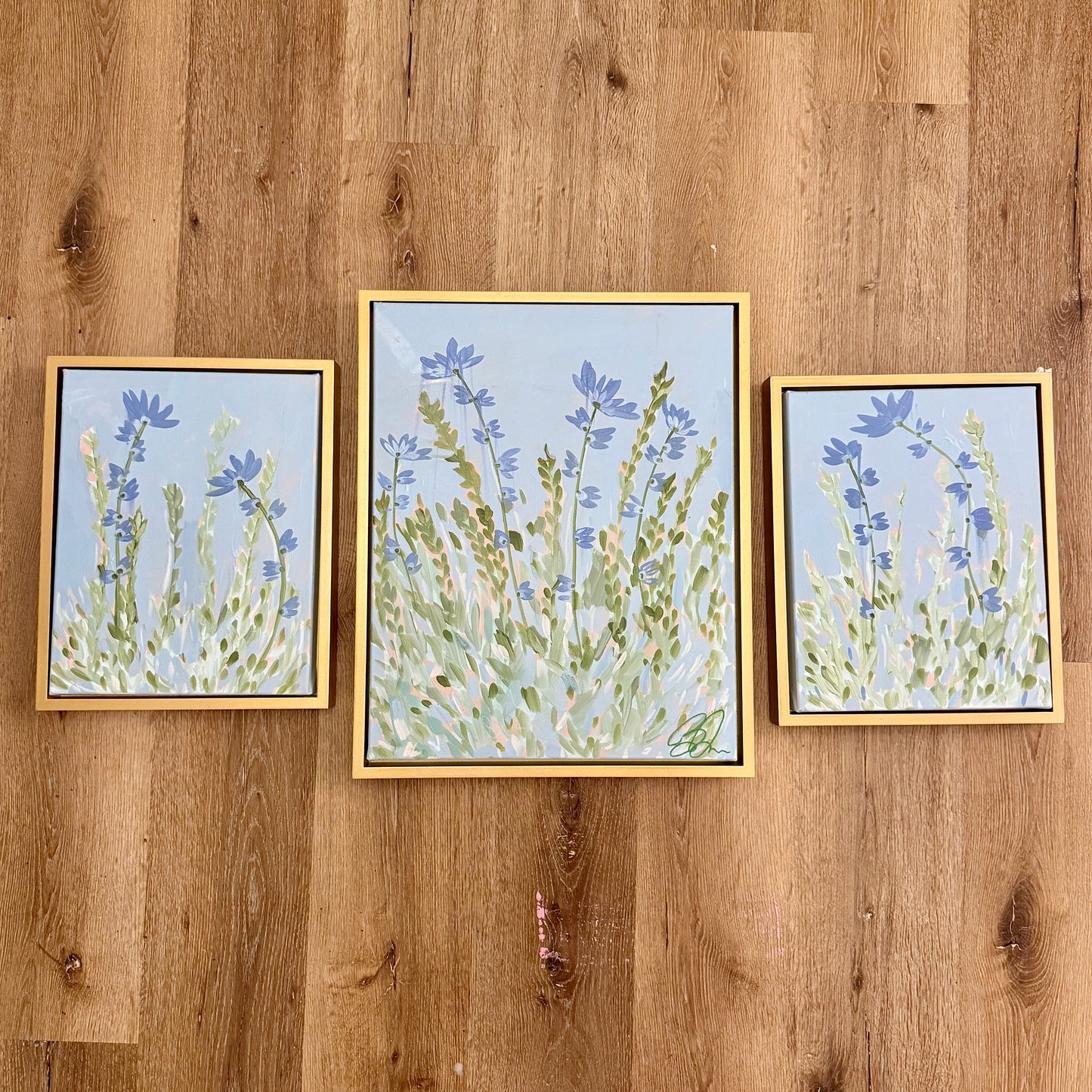 “Bayside Gardens” Set of three framed