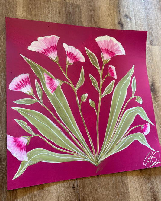 “Carnation Party” 32x32” paper